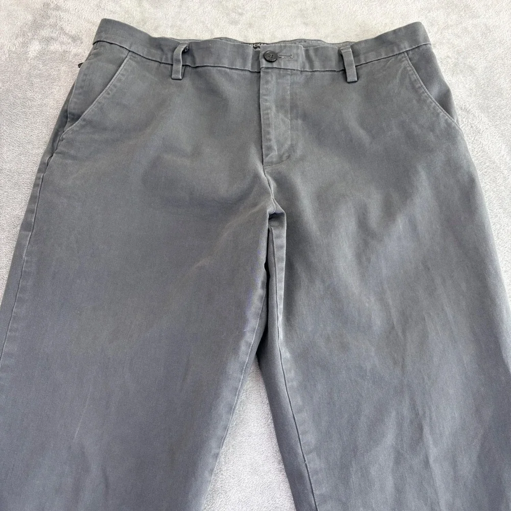 Dockers Mens 36x30 Gray Smart 360 Flex Straight Leg Flat Front Pants Chinos Work